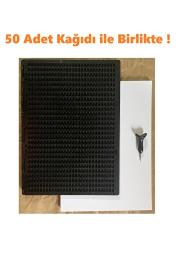 kırtasiyexpress Braille Tableti Kalem Ve Özel 50' Li Kağıt Set - 27 Satır - Görme Engelli Eğitim Materyali