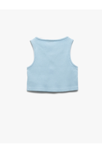 Koton Heart Window Detailed Sleeveless Ribbed Crop Tank Top