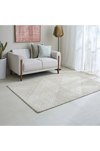 Home Box Kasbah Annie Shaped Handtufted Wool Rug 170x170 cm