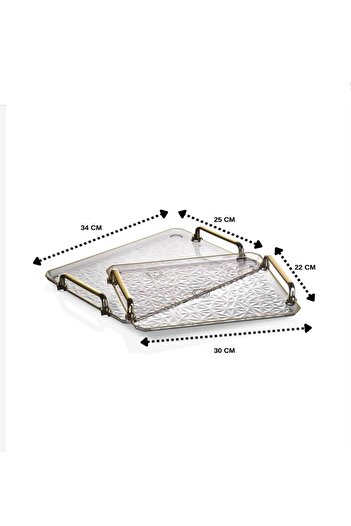 USTAOGLUHOME Mica 2-Piece Tray