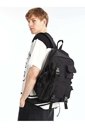 LC Waikiki Lcw Accessories Black Multi-Compartment Men's Backpack