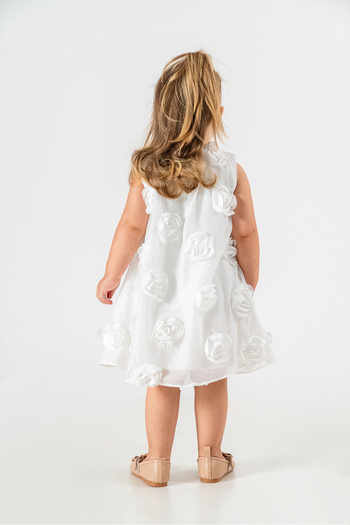DFN Melody Ecru Floral Birthday/Party Dress