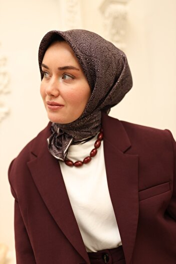 Silk Home Sarmaşık Desen Twill İpek Eşarp
