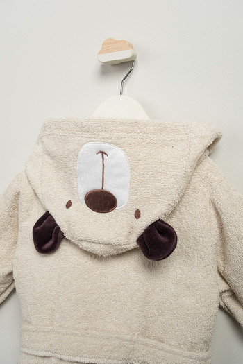 Bebitof Cute Bear Patterned Cotton Baby Bathrobe Set Boxed