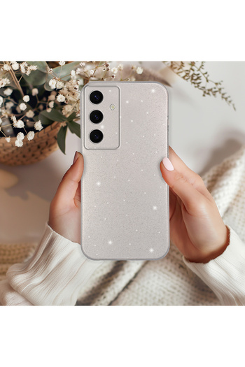 Molly Silver Berry Glitter Shiny Silicone Case for Samsung Galaxy S23 Fe