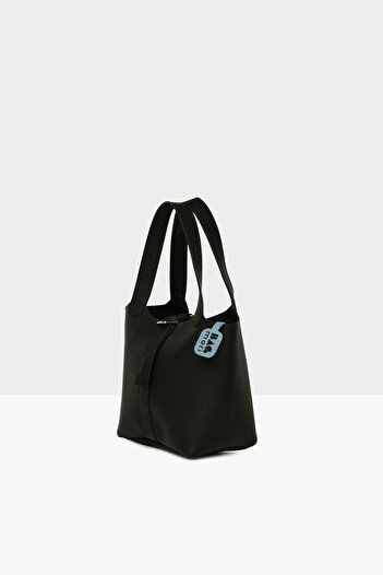 Bagmori Black Women's Textured Hand Bag m 000008585