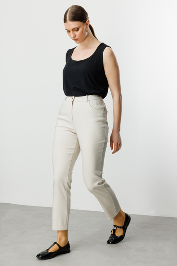 Ekol Narrow Leg Plus Size Trousers