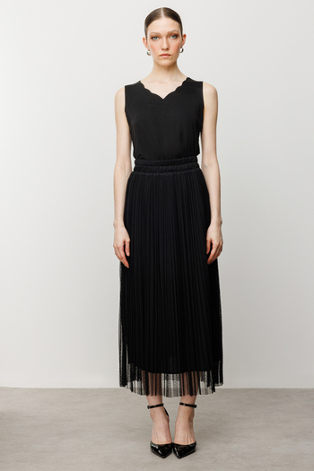 Ekol Pleated Tulle Skirt