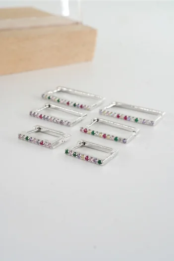 ARTEMİSİA Women's Vip Series 3 Size Mix Zircon Stone 6-Piece Earring Set