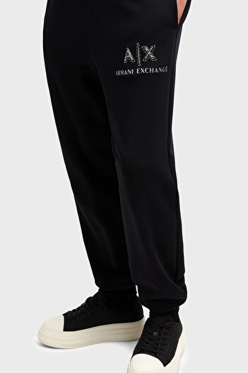 Armani Exchange % 100 Pamuk Regular Fit Ribanalı Paça Pantolon Pantolon Xw000162 Af11851 Uc001