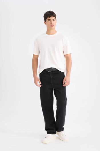 DeFacto Off-White Men's T-Shirt V7699Az/Wt32