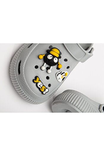 PLN SHOES Rahat Tabanlı Yüksek Ölçekli 3D Emoji Detaylı Çocuk Terliği Sandalet Sabo