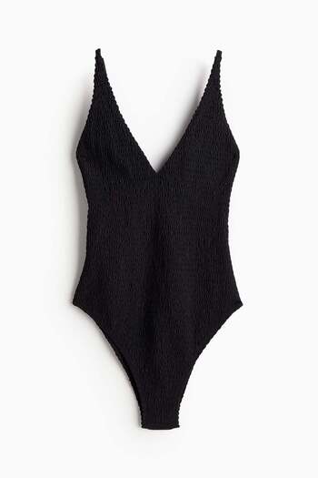 H&M Smocked High-leg swimsuit