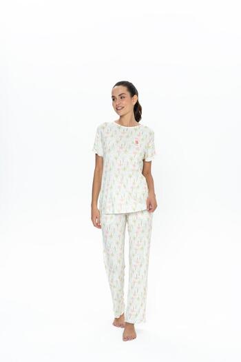 U.S. Polo Assn. Women's Ecru Pajama Set - 20082
