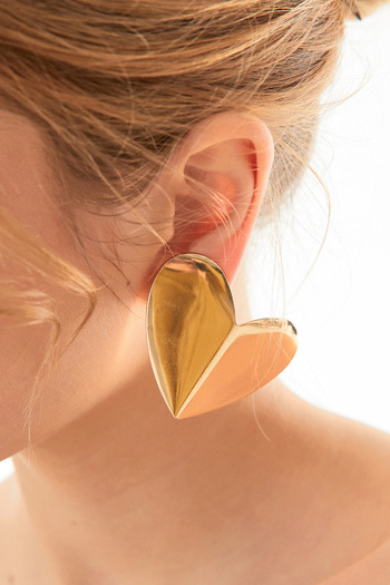 Fulla Moda Big Heart Earrings