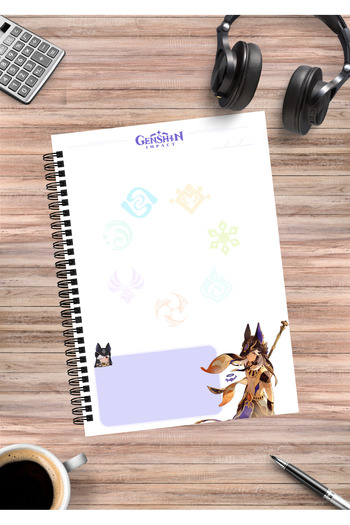 mertfigur Genshin Cyno Anime Spiral Notebook A5 (50 Sheets)