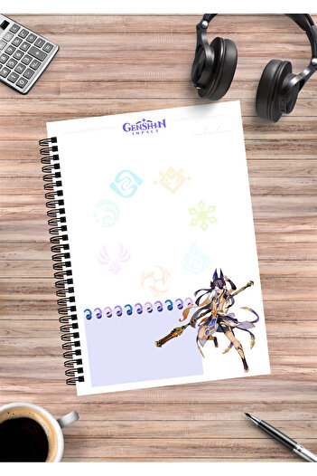 mertfigur Genshin Cyno Anime Spiral Notebook A5 (50 Sheets)