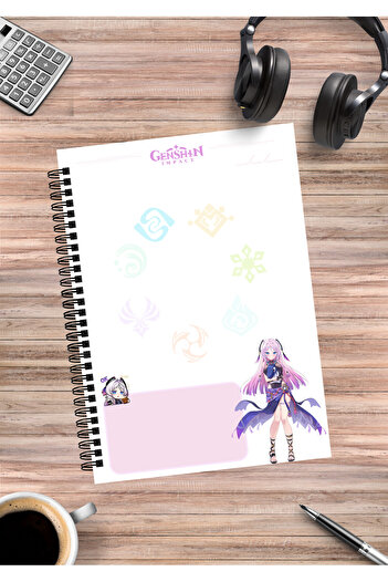 mertfigur Genshin Citlali Anime Spiral Notebook A5 (50 Sheets)