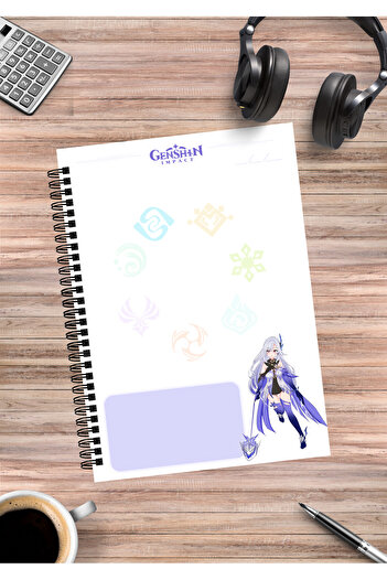 mertfigur Genshin Skirk Anime Spiral Notebook A5 (50 Sheets)