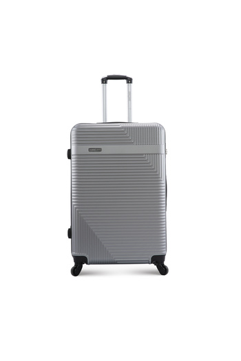 PARAJOHN ABS Hardside Spinner Check In Medium Luggage Trolley 24 Inch Silver