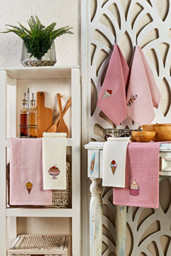 Formeya Set of 6 Kitchen Drying Cloths Waffle Pattern 40X60 cm (6 Pcs)