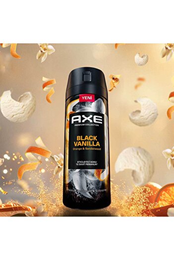 Axe Premium Collection Erkek Sprey Deodorant Black Vanilla 150 ml X3