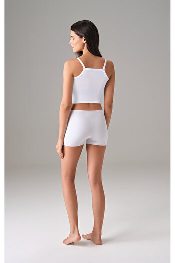 Doreanse Women's Ribbed Thin Strap Short Undershirt 9327