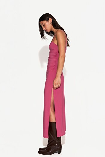 Bershka Askılı midi elbise