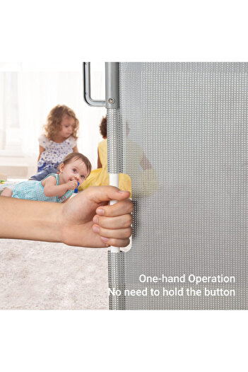 BabySafe Baby Safe Retractable Mesh Gate - Grey