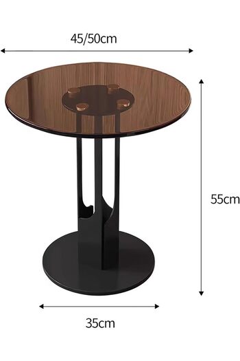 Generic Modern round glass side tables and bedside tables
