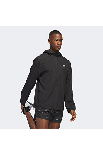 adidas Run It Jacket Ανδρικό μαύρο μπουφάν για τρέξιμο