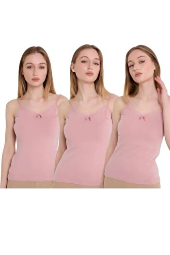 MrrMajestic 3 Pack - Solid Color Women's Undershirt