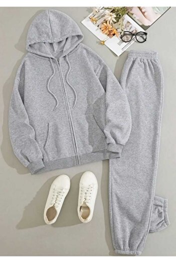 Gutsy Women's / Men's Unprinted Cardigan Tracksuit Suit