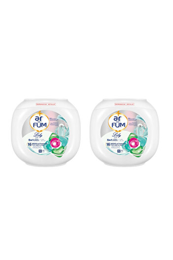 ArFum PODS,5-in-1 Laundry Detergent Capsule,16 Weeks Fragrance,Pack of 2 X 42 (84 Capsules) Lily