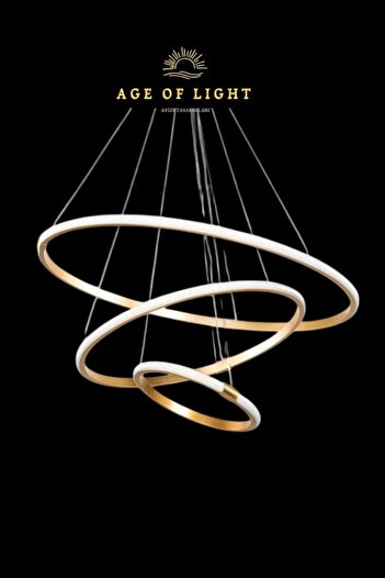 Age of Light 3 HALKALI MODEL AVİZE GOLD KASA LEDLİ AVİZE ULTRA AYDINLATMALI