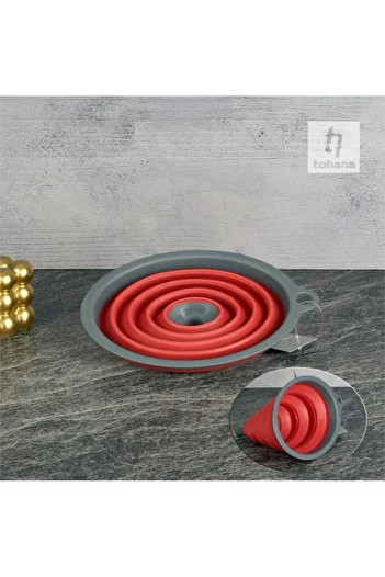 Tohana Foldable Silicone Oval Accordion Funnel