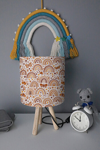 BelezaHome Bohemian Brown Butterfly Rainbow Decorative Children's Room Lampshade