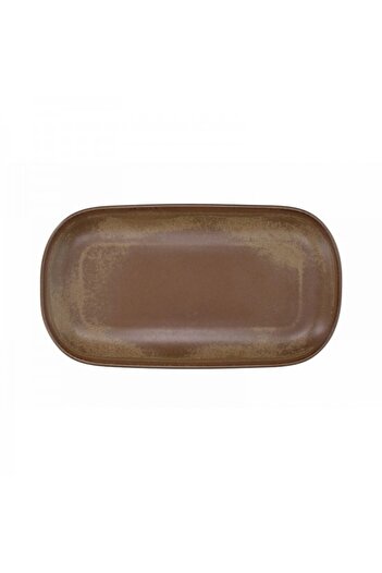 Tognana Set of 3 oval plates, Brown Biscuit, 33 cm