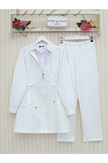 Modamorfo Spreader Pearl Tunnel Lace Scuba Set -White