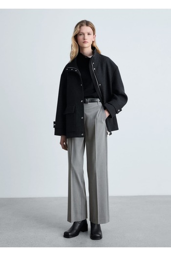 MANGO Woman Straight Cut Mid-Rise Pants