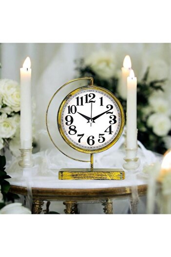 Galaxy SAATDUKKANDUVAR HOME DAN GOLD METAL MODERN MASA SAATİ ŞIK TASARIM