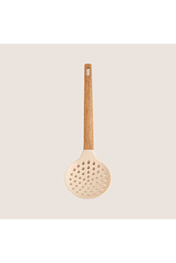 Chakra Agni Acacia Service Colander 31 cm Natural