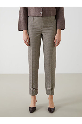 LC Waikiki Skinny Fit Patterned Carrot Cut Women's Trousers