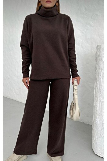 LİSY Women's Thessaloniki Fabric Turtleneck Bottom Top Suit