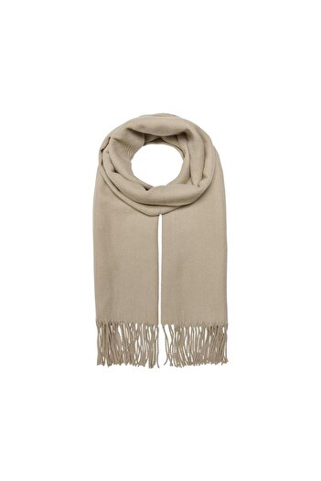 ONLY Women's Tasseled Scarf with Tennis 15161299 Beige