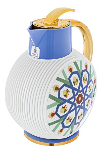 ALSAIF Al Jawhara Glass Thermos 900 Ml Plastic Body Pearly White