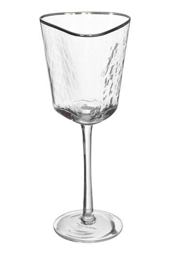 ALSAIF Glass Juice Cups Set 22 X 9 X 9 Cm Triangle With Base 3 Pieces Transparent