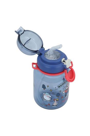 ALSAIF Plastic Water Bottle For Children 700 Ml With Straw Blue
