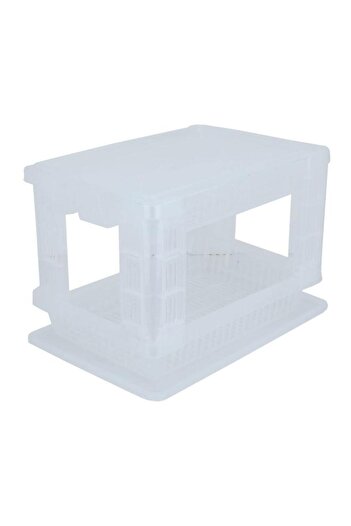 ALSAIF Plastic 2 Tier Dish Stand 42 X 39 Cm White