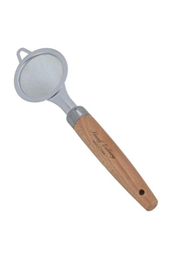 ALSAIF Wooden Hand Strainer 23 X 6 Cm Silver